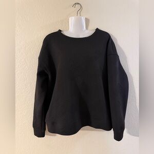 Boutique Black Textured Sweatshirt